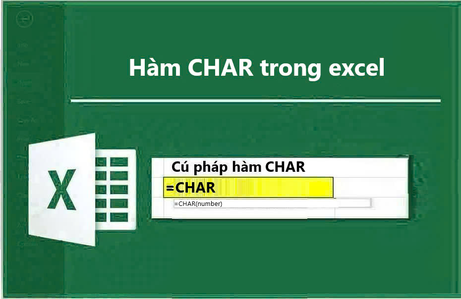 Hàm CHAR trong excel