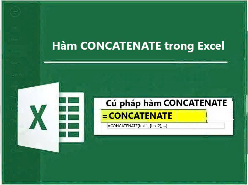Hàm CONCATENATE trong excel