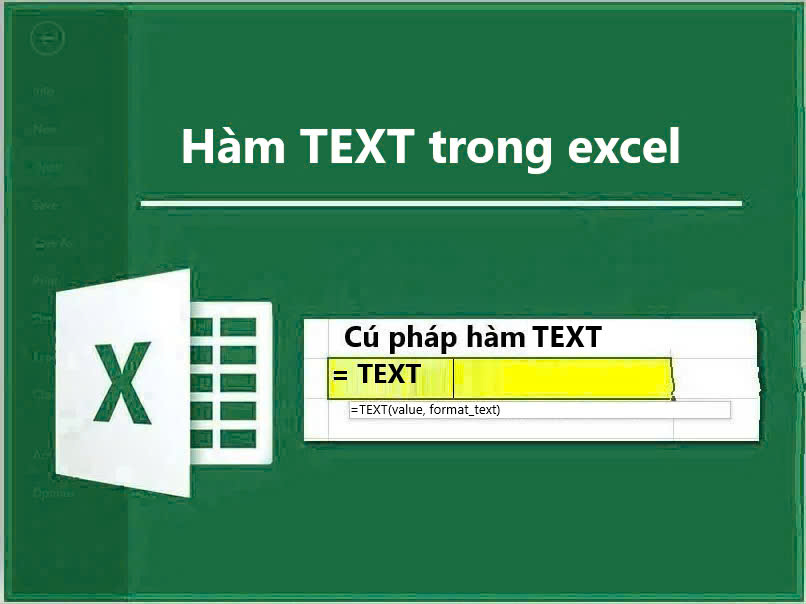 Hàm TEXT trong excel