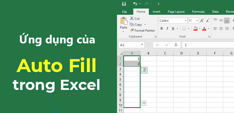 Ứng dụng của Autofill trong excel