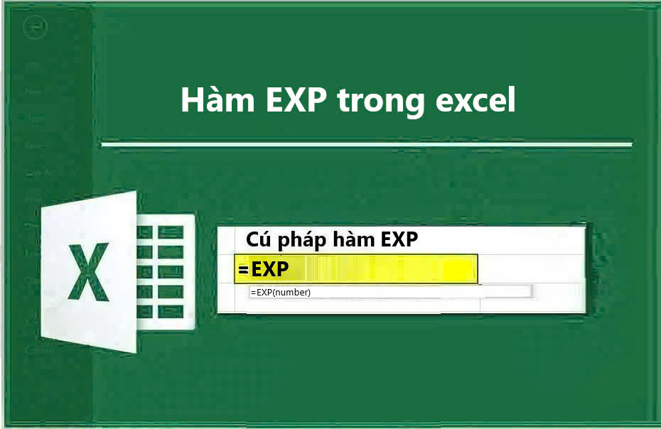 Hàm EXP trong excel